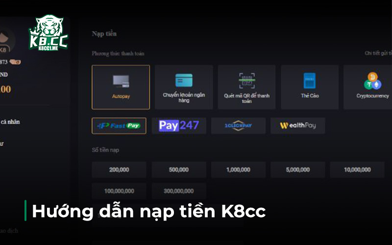 Nạp tiền K8cc