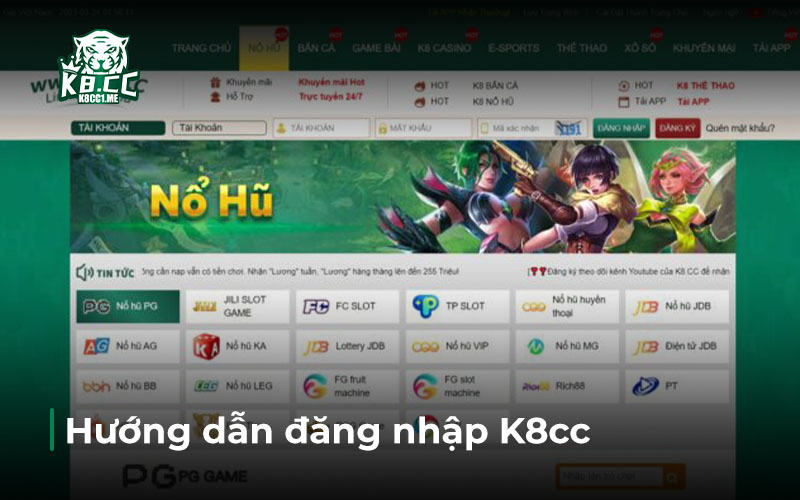 đăng nhập K8cc